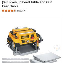 DEWALT 15 Amp Corded 13 in. Heavy-Duty 2-Speed Bench Planer with (3) Knives, In Feed Table and Out Feed Table