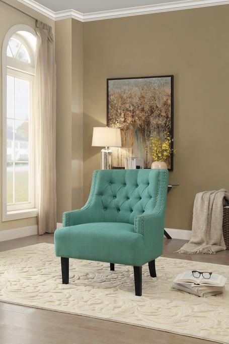Charisma Teal Accent Chair by Homelegance