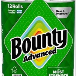 Bounty Advanced Paper Towels, 2-Ply, 103 Sheets, 12 Count