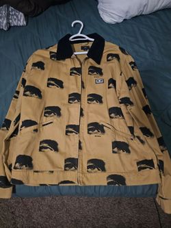 Rare Deadstock Obey “all eyes on me” Almond/Black Coach Jacket