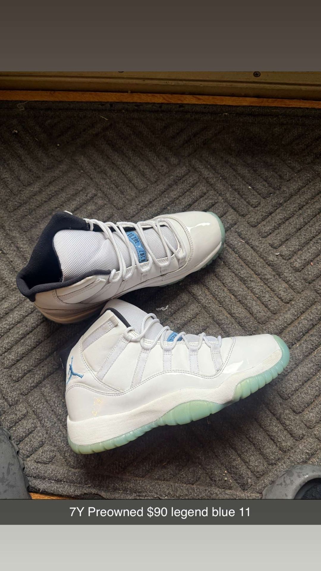 Jordan 11 Legend Blue Sz 7Y Preowned 