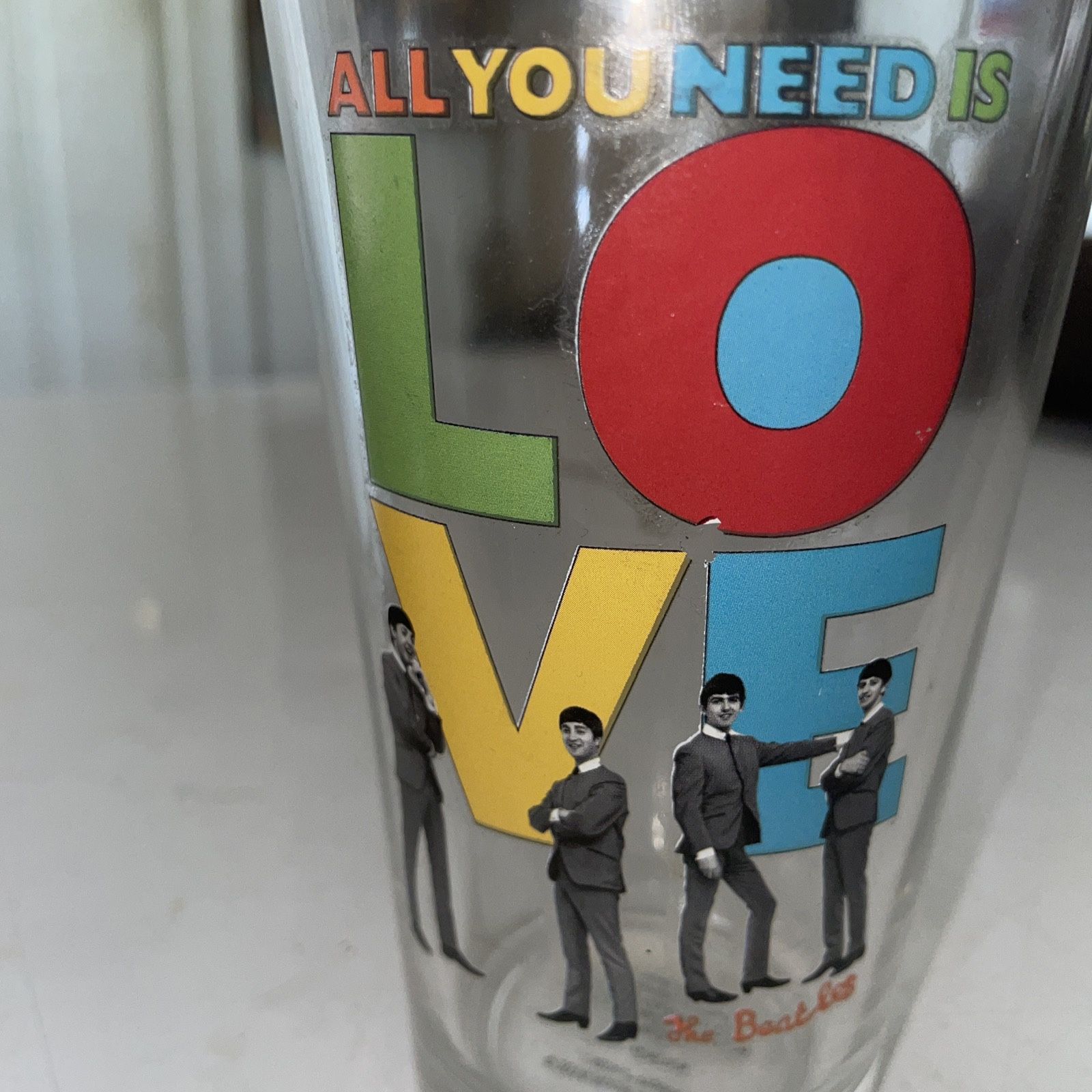 2014 The Beatles “All You Need Is Love” 16 Oz Glass Cup