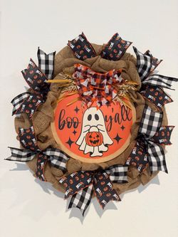 Halloween Burlap Wreath