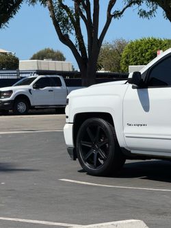 22 KMC wheels satin black new tires