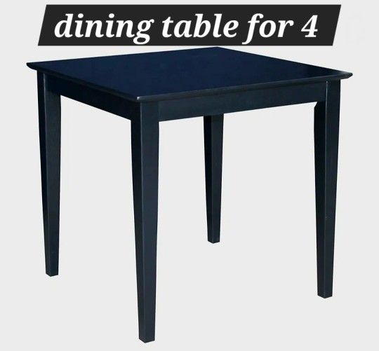 4 PERSON BLACK WOODEN TABLE SOLD 💥 AS IS NEEEDS ONLY BOLTS