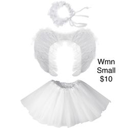 Women’s Angel Tutu Costume Small / Disfraz de Angel Mujeres Chico Christmas Navidad