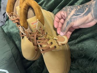 True Religion Wheat Boots with Gold Chain Tag