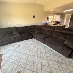 Brown Reclining sectional