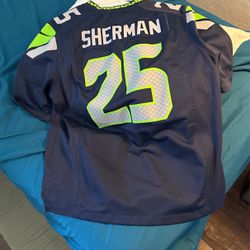  Seahawks Jersey -Sherman - Fits Like Large
