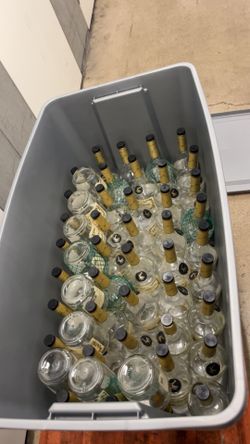 EMPTY BOTTLES OF HENNESSY