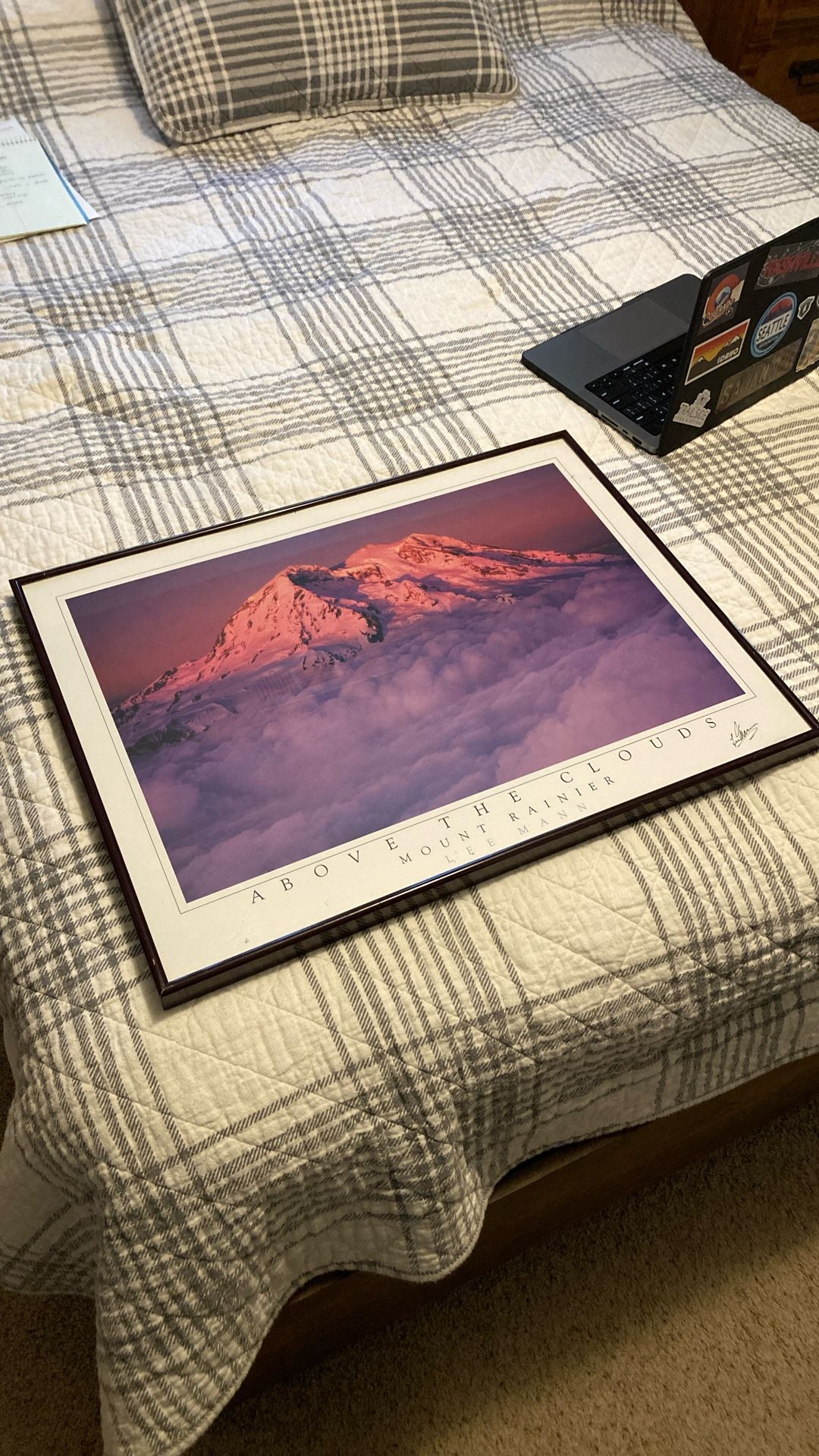 Mount Rainier Photo Signed By Artist Lee Mann