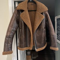 Zara Men’s Faux Leather Jacket (S/M)