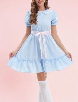 Women's Grady Twins Costume Inspired By The Shining Blue Dress, S