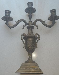 Antique-Style Three-Light Ornate Candelabra – $895 OBO
