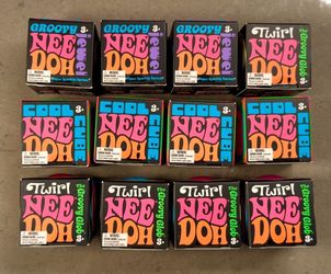 12 pack NeeDoh Teenie Mini Squishies | Groovy Jewel, Twirl & Cool Cube