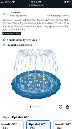 New open box sprinkler play mat pickup In Southwest Bakersfield