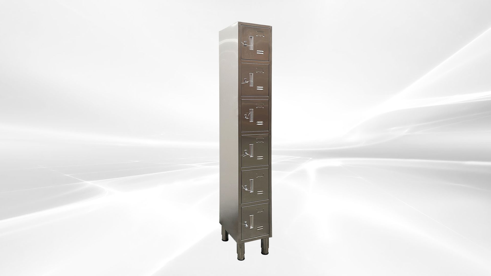 NSF 6 Door Stainless Steel Locker assembled HT-L-6
