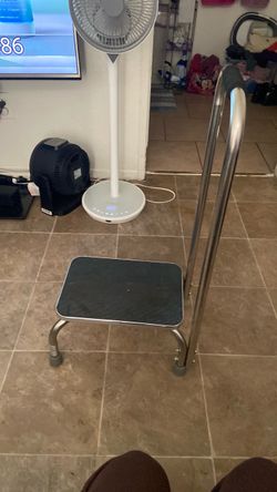 Step stool with long handle