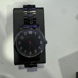 Blacks And  Sliver Adult Watch 