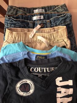 Toddler adjustable waist pants and t-shirt