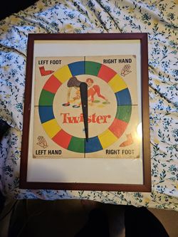Framed Original 1966 Twister Spinner Very Rare!