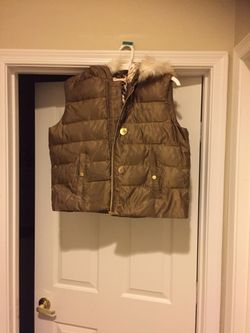 2XL New Year’s Eve Brown copper or gold puffer vest birthday cat lovers