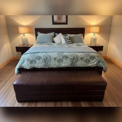 Arhaus California King Bed Frame with Dresser and Armoire, Like New – Mentor-on-the-Lake, OH