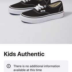 Boys Vans Size 11.5c 