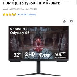 Samsung Odyssey G5 32” 165Hz 1440p