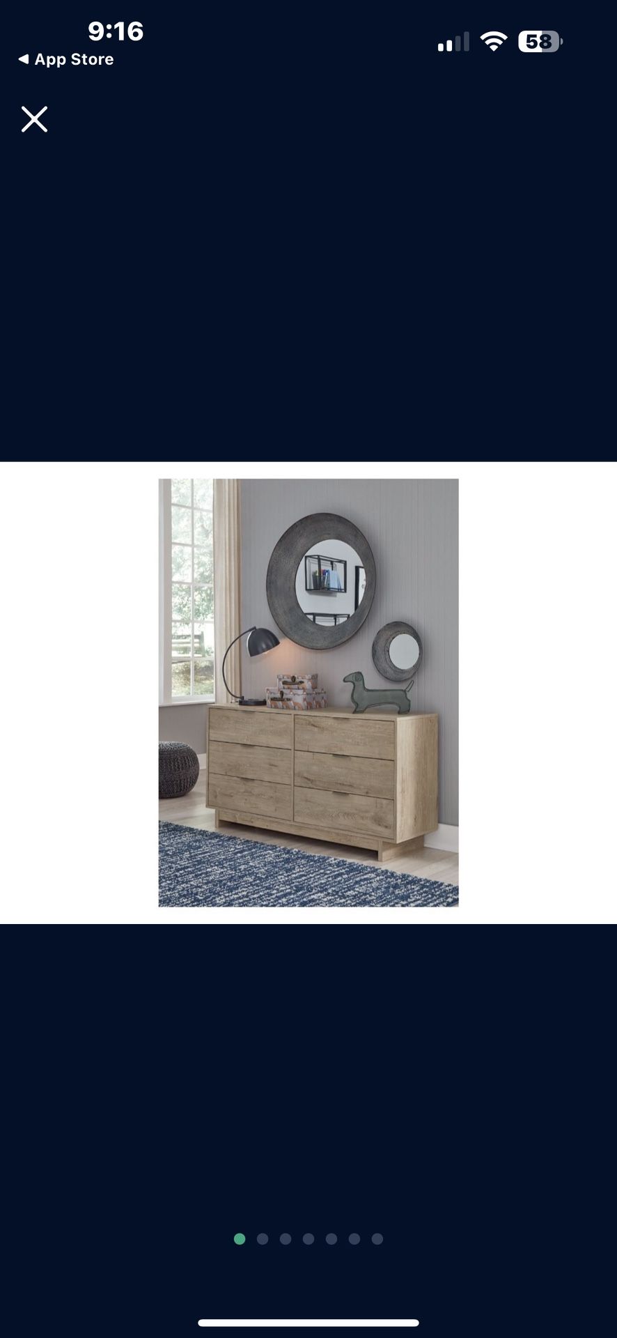 Oliah 6 Drawer Dresser -  natural color
