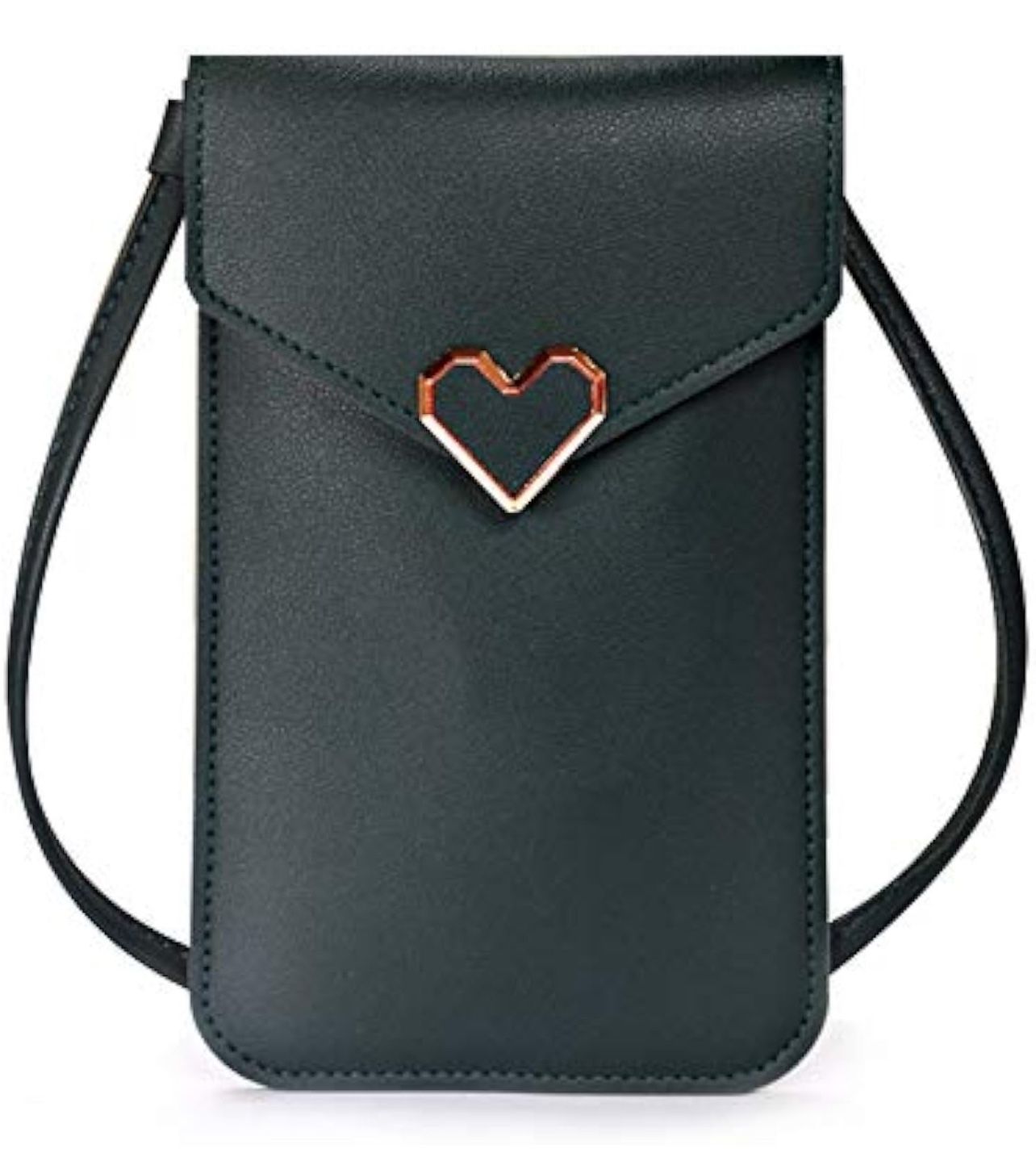 Women's lock messenger bag pu leather touch screen mobile phone bag