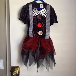 Halloween Little Girls Dress Child Medium 8-10 Can be worn as a little clown