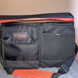 Titan DeepFreeze 50 Can Collapsible Cooler RED/BLACK EZ Access Lid TableTop