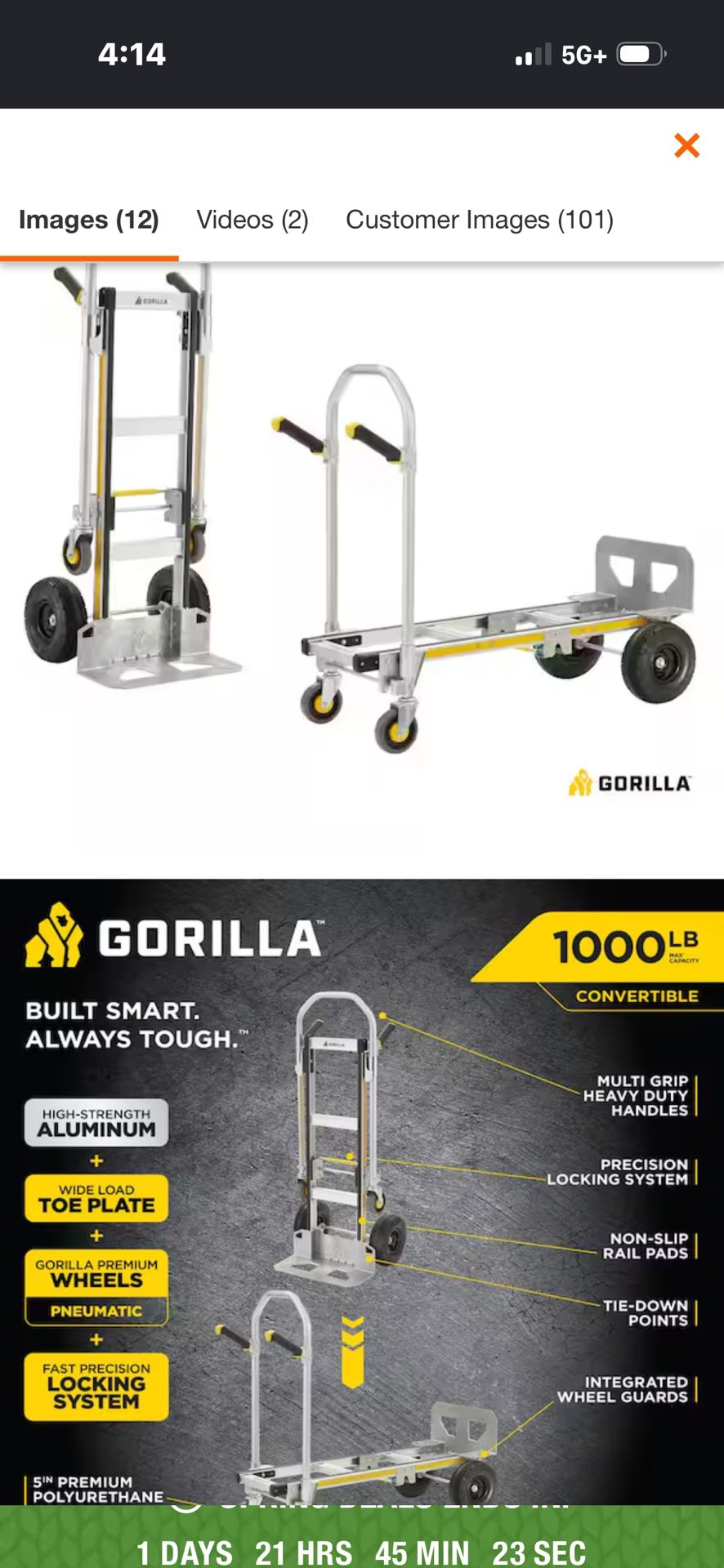 Gorilla Dolly 1000lbs