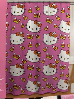 Halloween Hello Kitty Shower Curtain