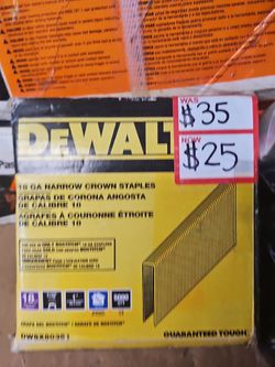 Dewalt 1in. 18g staples