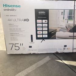 75” inch Hisense smart 4K