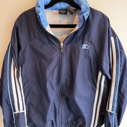 Starter Jacket Boys 8/10 Lightweight Hidden Hood Windbreaker $15