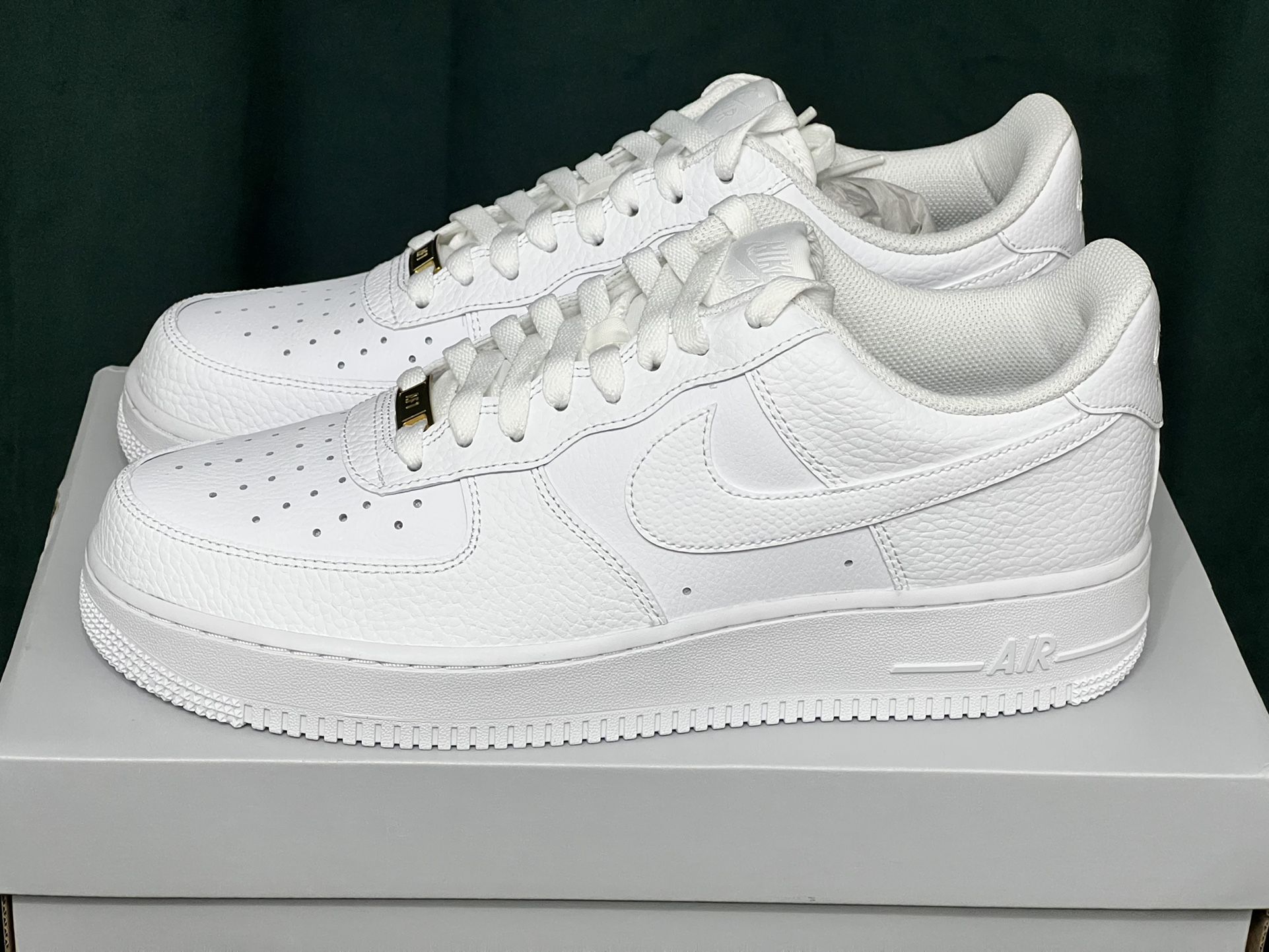 Nike Air Force Low (Triple White Tumbled Leather) Size For, 60% OFF