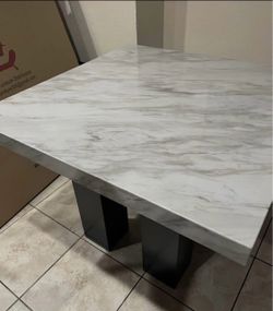 SQUARE MARBLE DESIGN COUNTER HEIGHT DINING TABLE 🍽️🍴🍽️