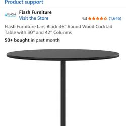 36" Round Table New. Lists For $140.00
