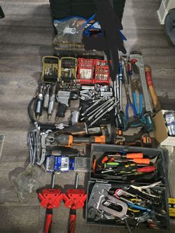 Tools + tool box/bag lot deal!