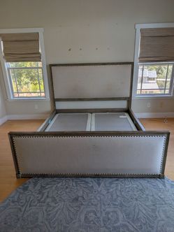 Restoration Hardware CA-King bed frame.
