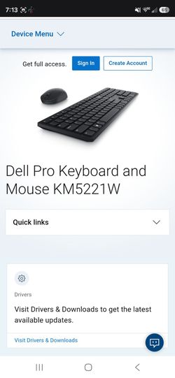 Dell wireless keyboard and mouse combo