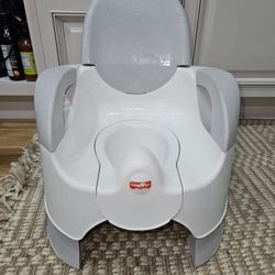 Fisher-Price Custom Comfort Potty Adjustable Toddler Training Toilet with Removable Bowl