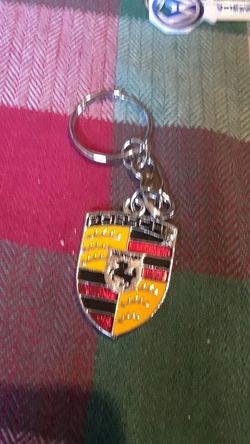 Porsche logo keychain