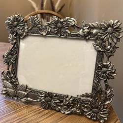 Sunflower picture frame / metal - measurements in photos