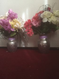 Flowers with vase Floreros con vase