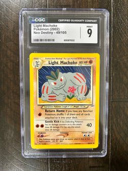 CGC 9 Light Machoke 49/105 Neo Destiny ENG 2002 Pokemon TCG Graded 🌺