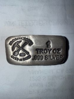 1oz hand poured silver bar